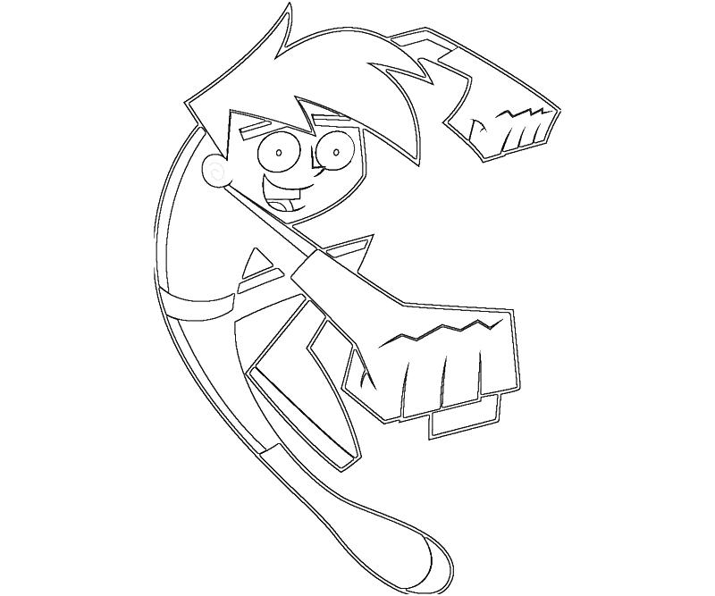 Plansa de colorat cu Danny Phantom 9 22